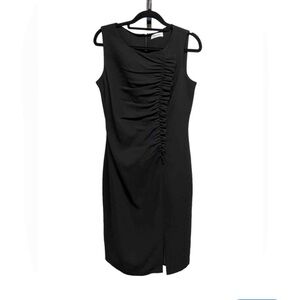 Calvin Klein Black Ruched Mini‎ Dress